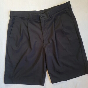 PGA Tour Mens Lightweight Stretch Pleated Golf Shorts Black Size 34